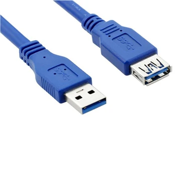 Nku SuperSpeed USB 3.0 Кабел A-удължителен кабел за прехвърляне на данни от един мъж към една жена, Адаптер, Удължител за лаптоп, настолен КОМПЮТЪР, центъра на принтера, U-диск