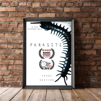 Parasite Horror Дизайн В стил Арт Деко Алтернативен Графичен Минималистичен Филм Плакати Печат Стенен Декор