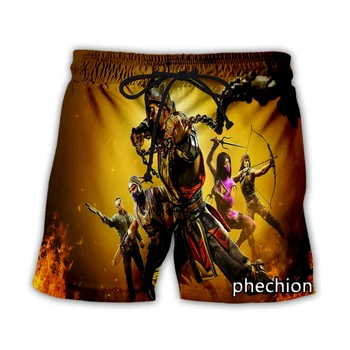 phechion, нови мъжки/дамски ежедневни панталони с 3D принтом Mortal Kombat, модни градинска дрехи, мъжки свободни спортни шорти A114