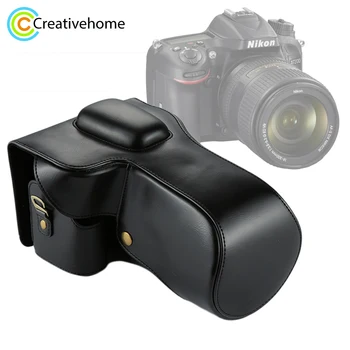 PULUZ за Nikon D7200 Чанта за фотоапарат, в пълен размер, калъф от изкуствена кожа, Защитна чанта за фотоапарат Nikon D7100 D7000 (обектив 18-200/18-140 мм)
