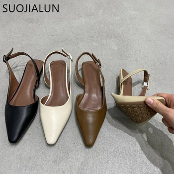 SUOJIALUN/Новост пролетта 2023 г.; дамски обувки без шнур на равна подметка; Меки Ежедневни дамски Сандали на равна подметка; Улични модел Джапанки