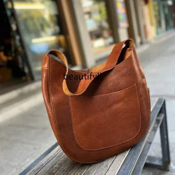 zq Благородна дебела кожена чанта от естествена кожа, дамска чанта в корейски стил