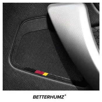 Алкантара За BMW Серия F20 F21 1 2 елемента Вътрешната Врата на Колата Аудио Говорител Панел Довършителни Рамка Етикети M Performance Автоаксесоари