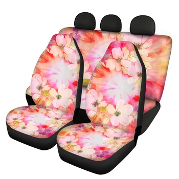 Възглавница за автомобилни седалки INSTANTARTS, универсална пролетно цвете боя за равенство, Модерен дишаща дизайн отпред и отзад на седалките за кола
