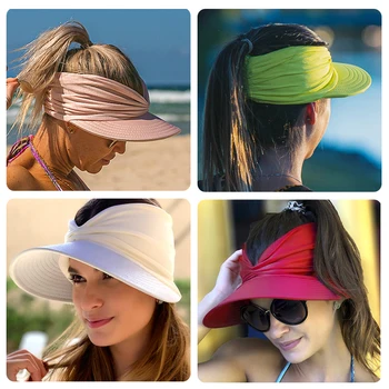 Дамски Нова солнцезащитная шапка с празни езда, дамски луксозна марка лятна еластичната шапка с защита от uv, плажни шапки за спортове на открито