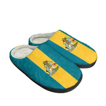 Домашни памучни чехли с багамским флага, мъжки Дамски сандали, Бахамски плюшени чехли за спални, ежедневни обувки за нагряване