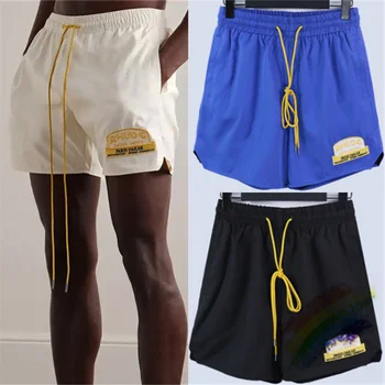 Ежедневни панталони с бродерия Rhude, Мъжки и Женски гащички с вътрешната мрежа и завязками