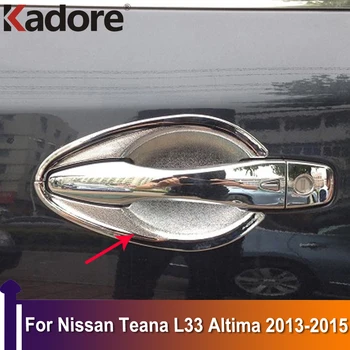 За Nissan Teana L33 Altima 2013 2014 2015 Страничната Врата копчето, Тампон върху Чашата, Автомобили Стикер, Оформление, Външни Аксесоари, Хром