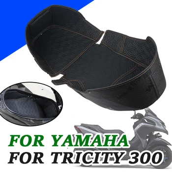 За Yamaha Tricity 300 Tricity300 2021 2022 Възглавницата на седалката на мотоциклета, облицовки за багажника, защитна подплата за пратката, кутия за съхранение, кожена подложка