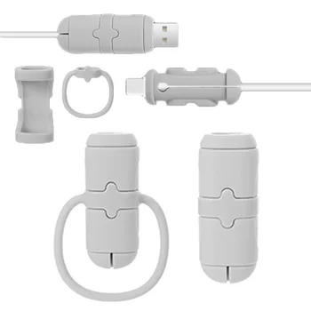Защитни устройства за кабел за предаване на данни Силиконов защитен калъф за зарядно кабел от скала, устройство за навиване на кабел, защитен калъф за линия зарядно Iphone