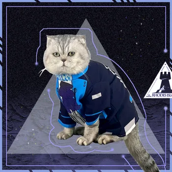 Играта Аниме Arknights Amiya Тема, дрехи за малък котка, палта, комплект униформи, костюми за cosplay, реквизит за снимки, стоки за домашни любимци, подпори