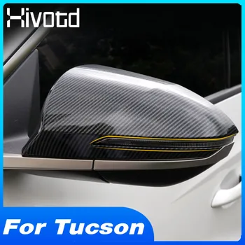 Капакът на огледалото за задно виждане за кола, тампон върху страничното крило от въглеродни влакна, автомобилни аксесоари, външни детайли за Hyundai Tucson NX4 2021