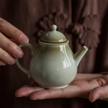 Керамичен чайник от растителни пепел, чай набор от кунг-фу, офис Tea, творчески чайник, Ръчна изработка, домакински ретро-машина, китайски Чай и Прибори