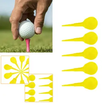 Компактни 10 бр. Малки пластмасови тениски за голф във формата на стола, пластмасови шипове, силни на корта