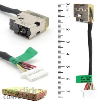 Конектор dc адаптер с кабел за лаптоп HP 14т-dp 14т-cf 14т-cq TPN-I135 с гъвкав със зарядно, кабел за постоянен ток