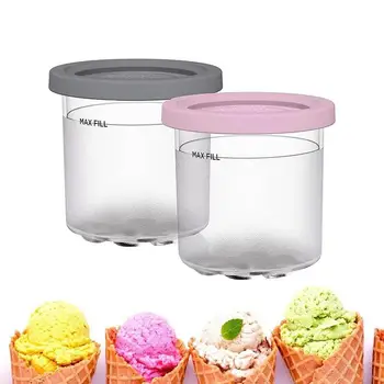 Контейнер за съхранение на сладолед, Десертни чашки за домашен сладолед, въздух, миещи се и многократна употреба Насладете се на сладолед
