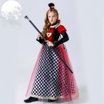Костюми за cosplay на Хелоуин, червена рокля на кралица, дрехи за cosplay, детски театрални рокли за партита 2023