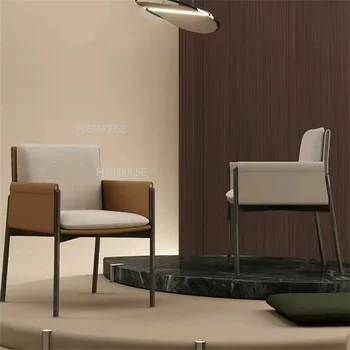 Минималистичные кожени трапезни столове, кухненски стол за ресторант, индивидуални дизайнерски стол sillas para comedor, Кухненски мебели HY
