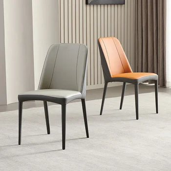 Модерен минималистичен дизайн на домашен стол, италиански минималистичен стол за ресторанта и хотела, луксозен стол за хранене в скандинавски стил
