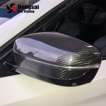 На капака на корпуса на огледалото за обратно виждане, изработени от въглеродни влакна за BMW Серия 5 G30 520i 530i 540i 2017+
