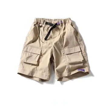 Нова мода брандираната японската работни облекла, ежедневни панталони с джобове, мъжки ретро улични свободни панталони за лятото