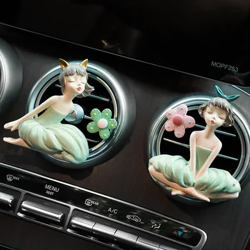 Новата автомобилна ароматерапия за скандинавските момичета, украса за интериора на колата, скоба за освобождаване на въздух, автомобилни аксесоари, аксесоари за автомобили богиня