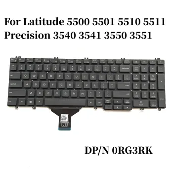 Новата Американска клавиатура за DELL Latitude 5500 5501 5510 5511 За Точност 3540 3541 3550 3551 0RG3RK RG3RK NSK-EXBAC