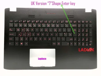 Новата британска клавиатура с подсветка за Asus GL552J GL552JX Акцент за ръце 90NB07Z1-R31UK0