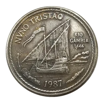 Португалия Сребърни монети 1984-100 години на освобождаването, Украса за дома, Вълшебна монета, украса за работния плот, колекционерски монети, Коледни подаръци # 1846