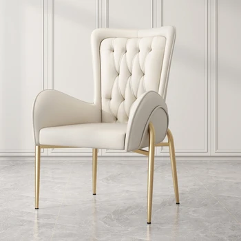 Скандинавски маса за хранене, кожен стол, модерно кресло, луксозен дизайн на хотела, бяло стол за прием на гости, търговски мебели за ресторант, разтегателен диван и фотьойл