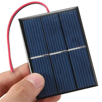 Слънчеви Батерии 1,5 W 210 ma 5 В с тел Мини Слънчевата система САМ за батерията, Зарядното устройство за мобилния си телефон Поликристален модул слънчеви панели