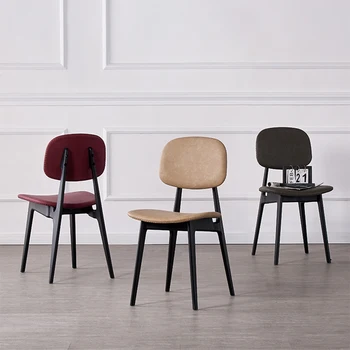 Трапезни столове от скандинавски на кожата, Удобни, экономящие пространство Дизайнерски сладки столове, Прозрачна хол за възрастни, Удобни мебели за интериора