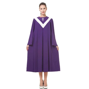 Форма на облеклото за хора в християнската католическа църква, богослужение, пеят в църквата, неделен костюм, рокля за хора с палантином