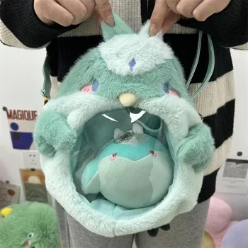 Чанта за cosplay Genshin Impact Xiao, меки плюшени кукли, костюми птици Сяо, мультяшная чанта през рамо, малки висящи играчки
